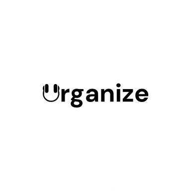Urganize logo on a dark background